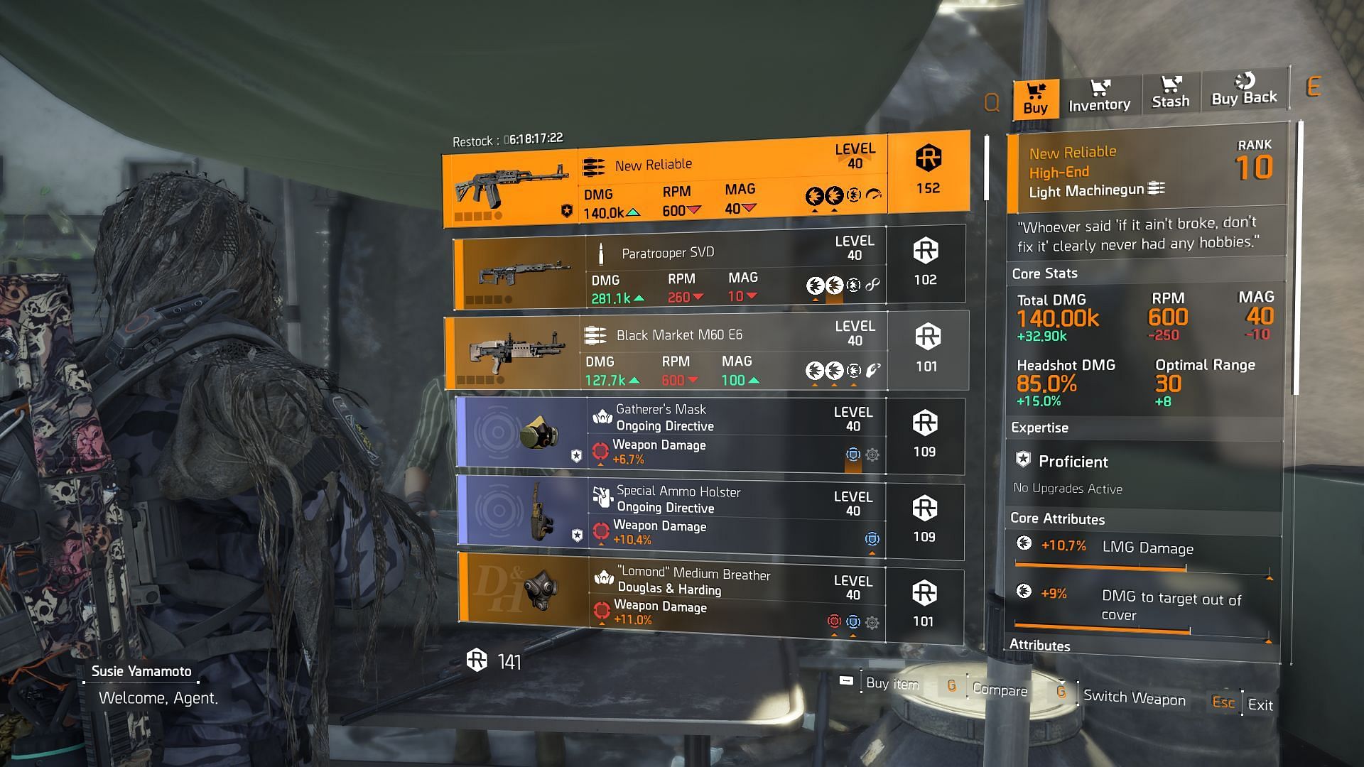 The Division 2 vendor at DZ East (Image via Sportskeeda Gaming || Ubisoft)